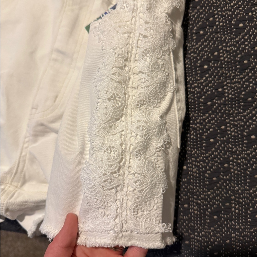 Women's White Shorts - Picture 2 of 9